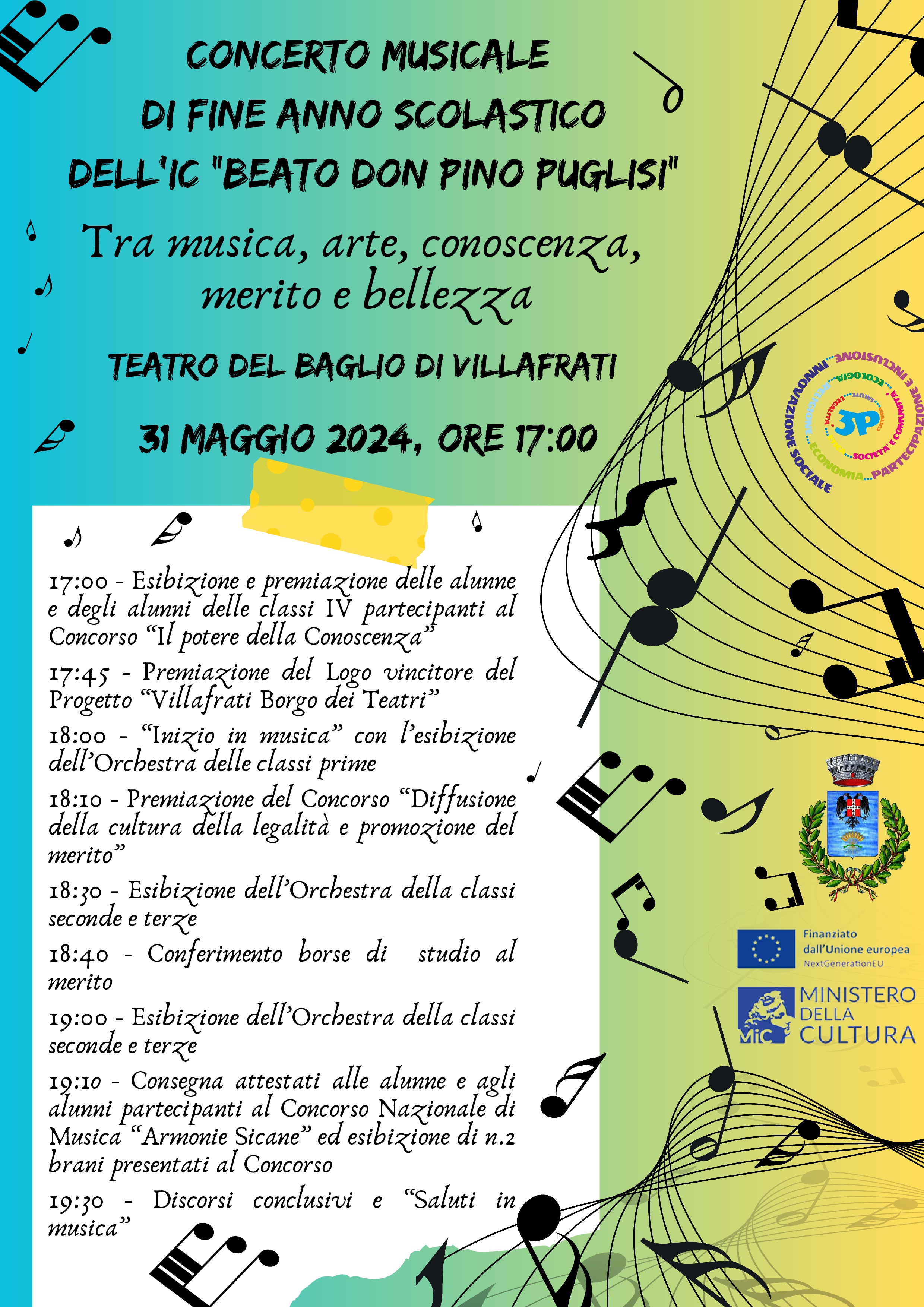 Locandina Concerto Musicale finLocandina Concerto Musicale fine anno scolastico 31 05 2024