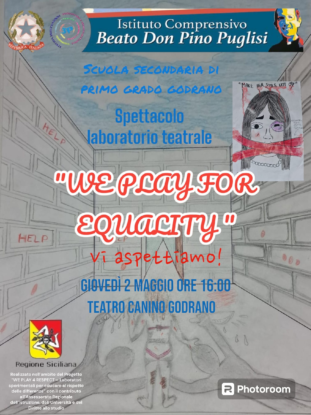 Locandina Godrano We play for equality