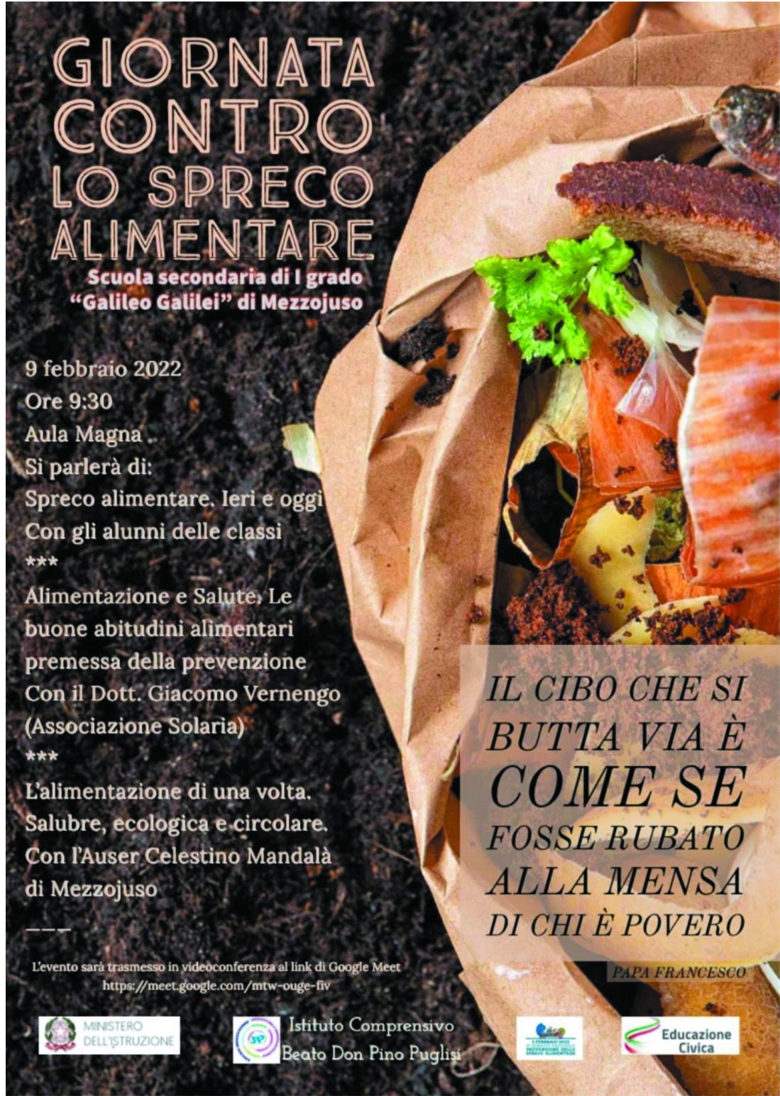 Locandina spreco alimentare